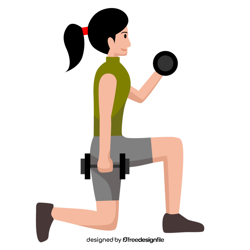 Workout exercise lunge clipart