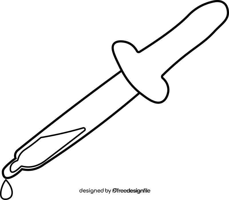 Medicine Pipette black and white clipart