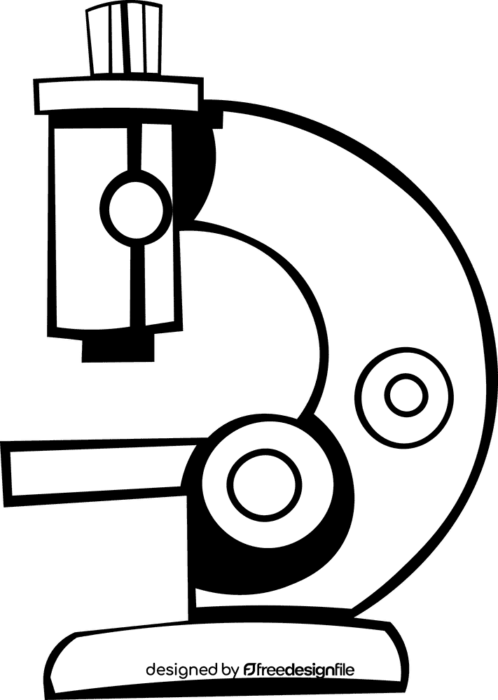 Microscope black and white clipart