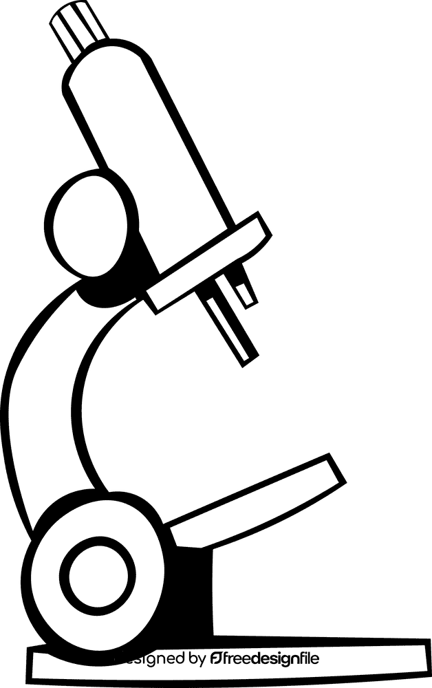 Microscope black and white clipart