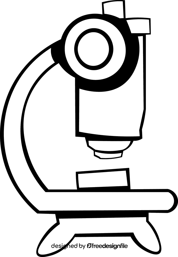 Microscope black and white clipart