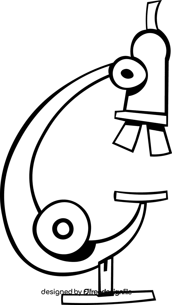 Microscope black and white clipart