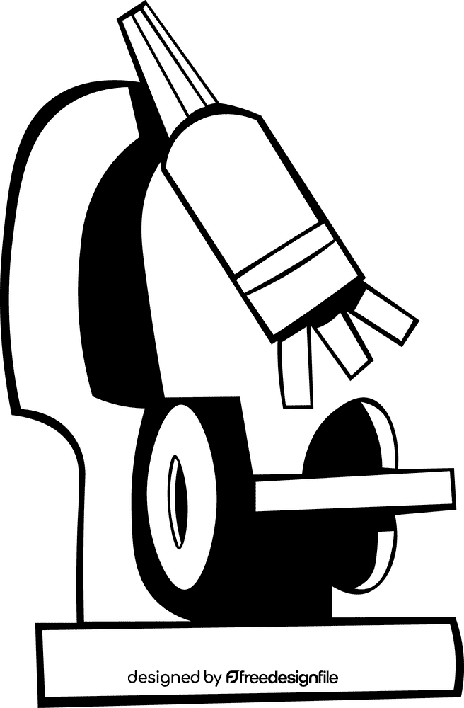 Microscope black and white clipart