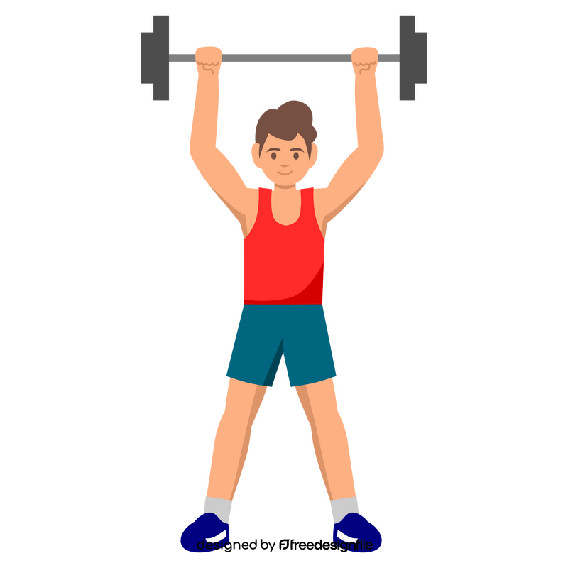 Workout exercise weight lifting clipart