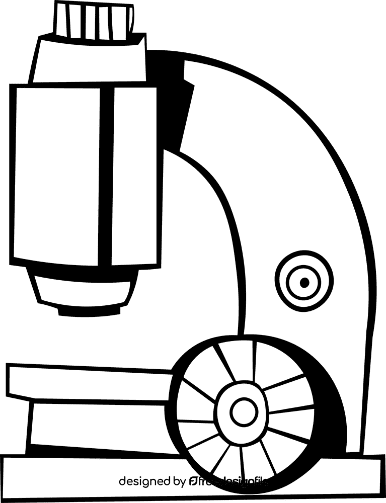 Microscope black and white clipart