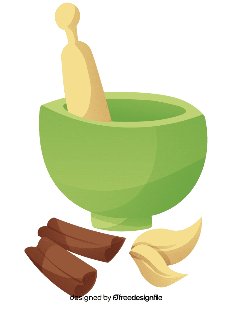Mortar and Pestle Cinnamon clipart
