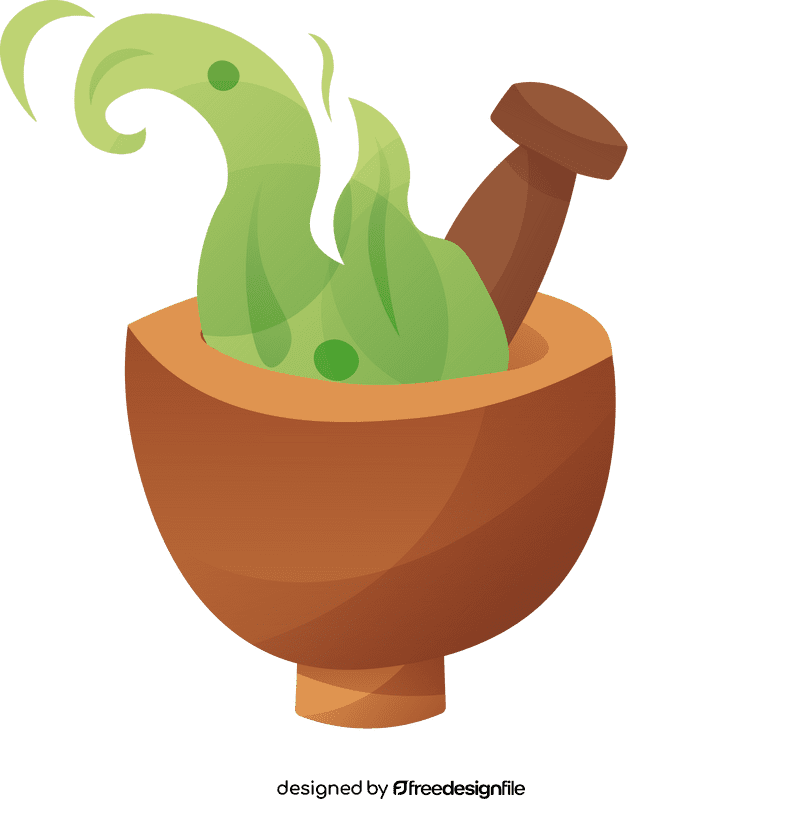 Mortar and Pestle Fire clipart
