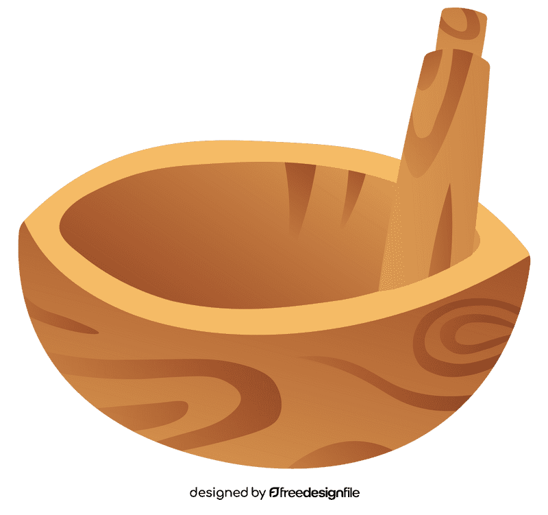 Mortar and Pestle Wood clipart