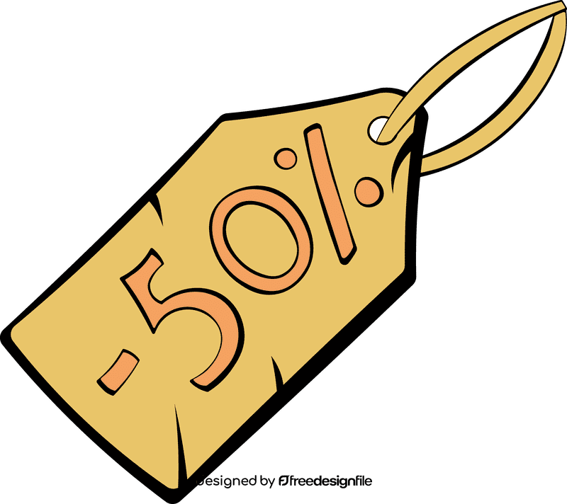 Price Tag percent, sale, discount clipart