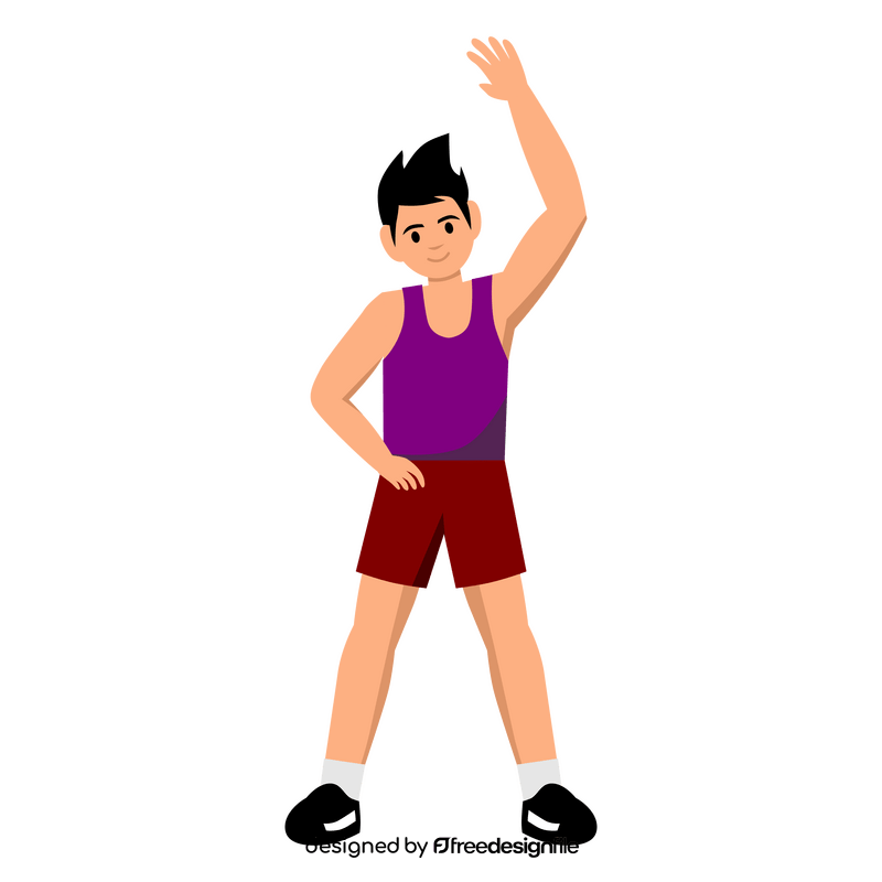 Workout exercise tricep stretch clipart