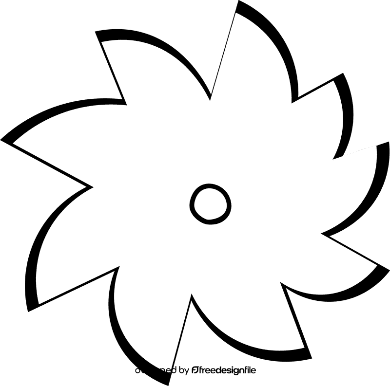 Saw Circular black and white clipart