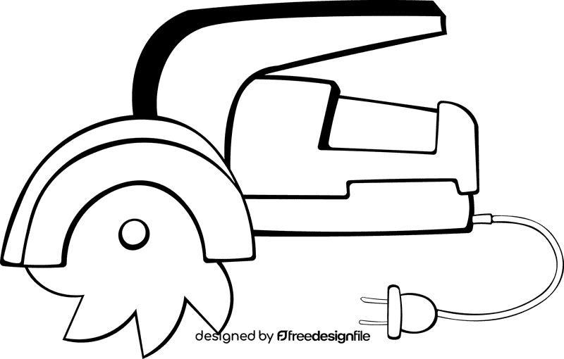 Saw Electric black and white clipart