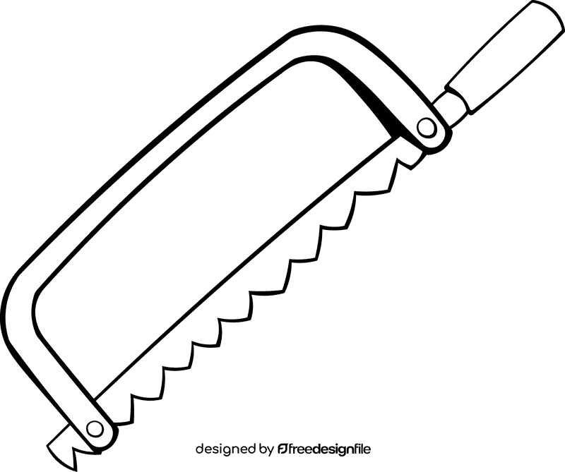 Saw Fretsaw black and white clipart