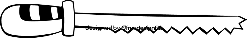Saw Rasp black and white clipart