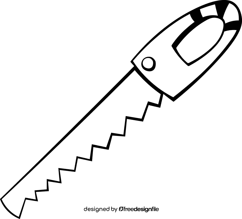 Saw Small black and white clipart