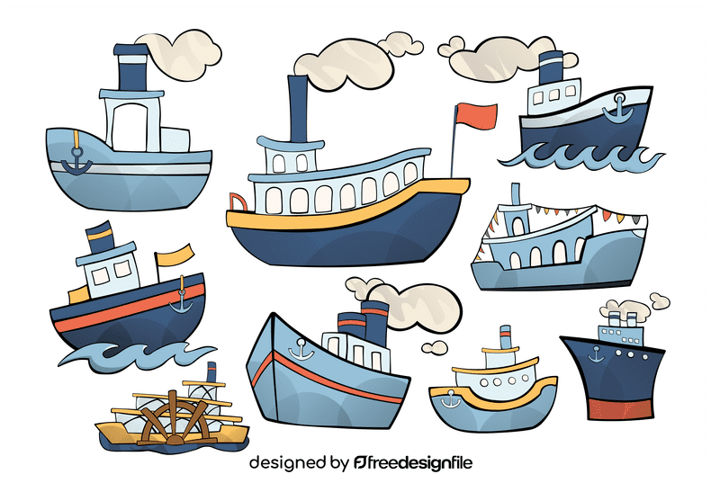 Steamboat vector