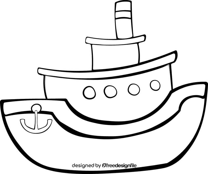 Steamboat black and white clipart
