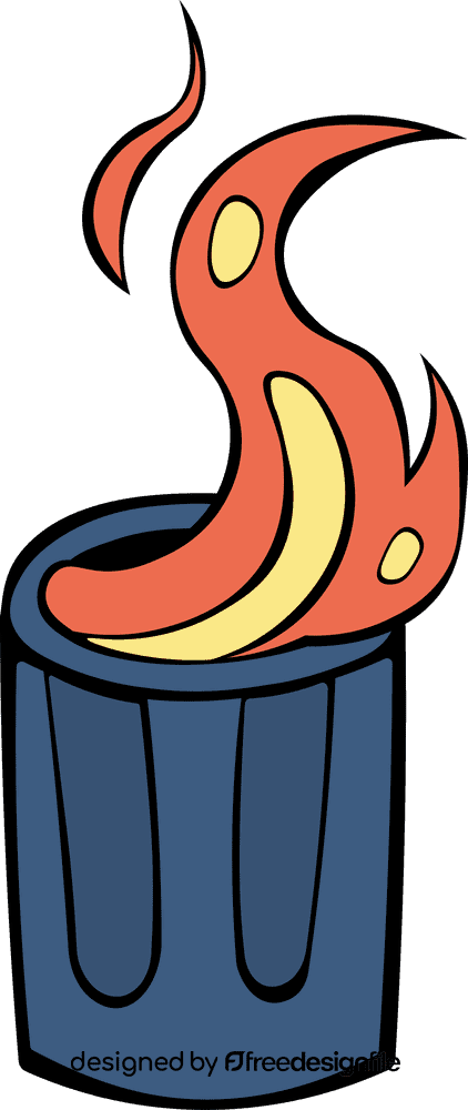 Trash can Burning clipart