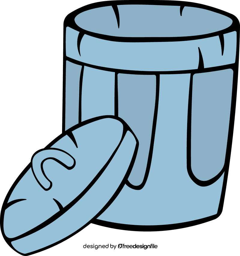 Trash can Open clipart