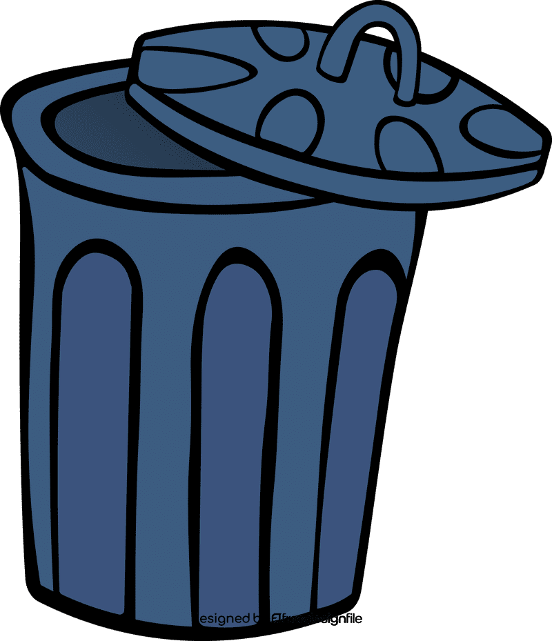 Trash can Open clipart