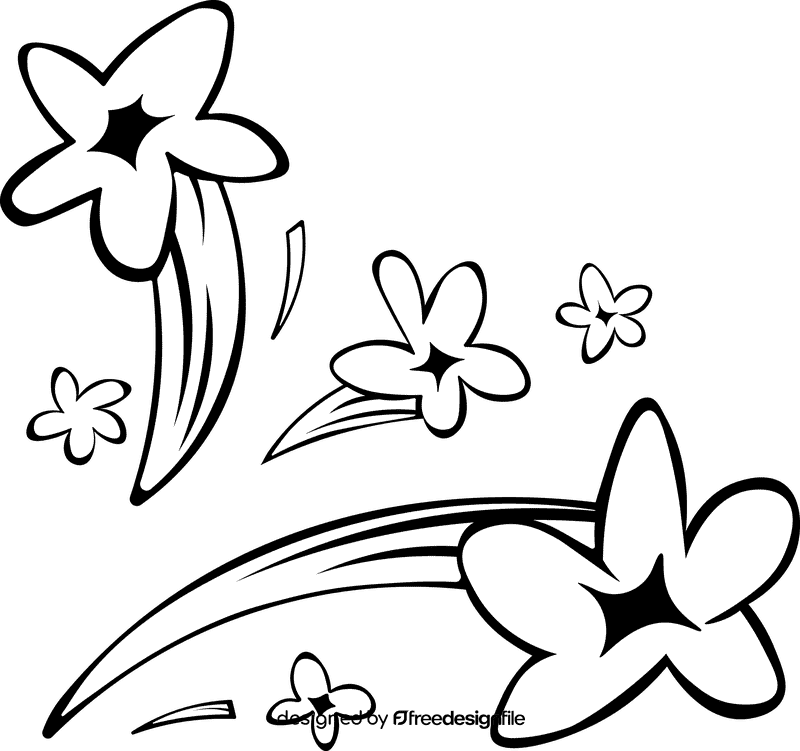 Explosion Sparkles black and white clipart