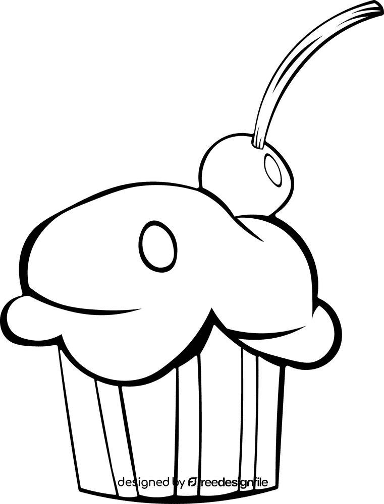 Picnic Cake black and white clipart