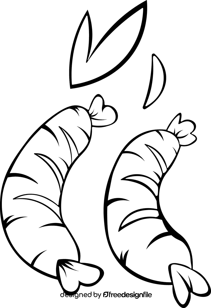 Picnic Sausages black and white clipart
