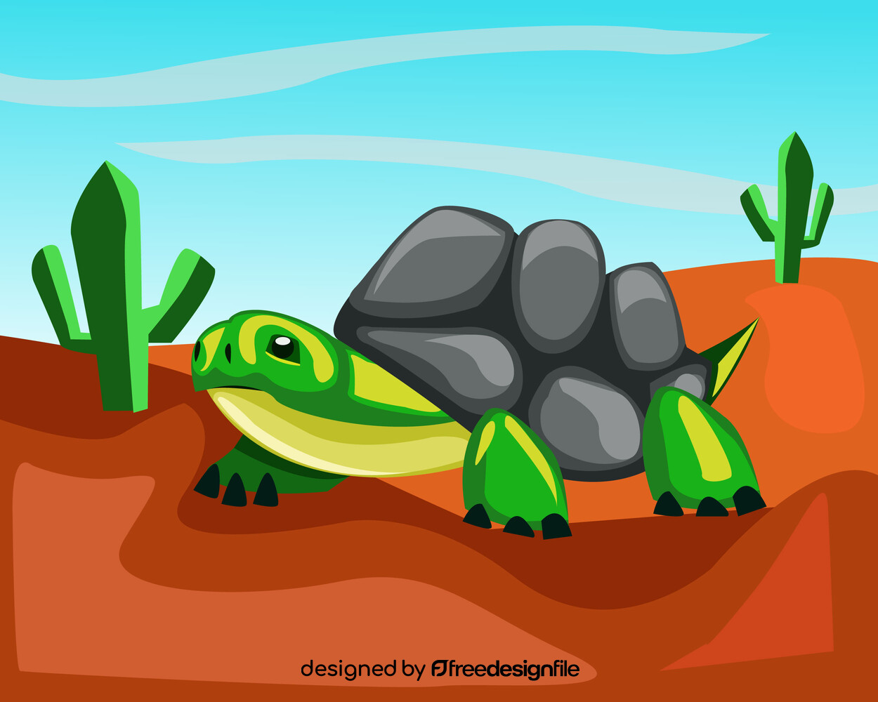 Turtle Green vector image