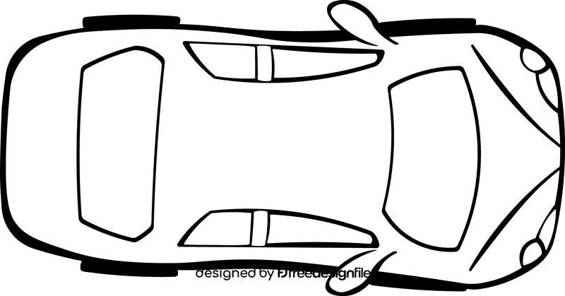Porsche Top black and white clipart