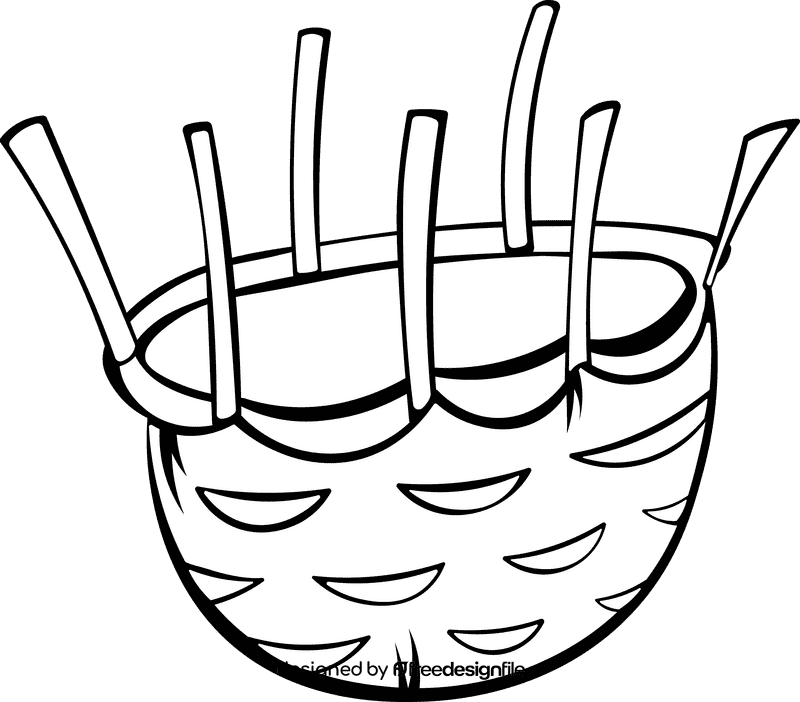 Weaver Basket black and white clipart