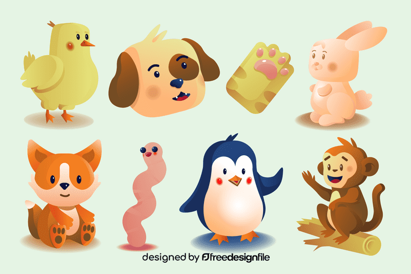 Cute animals vector