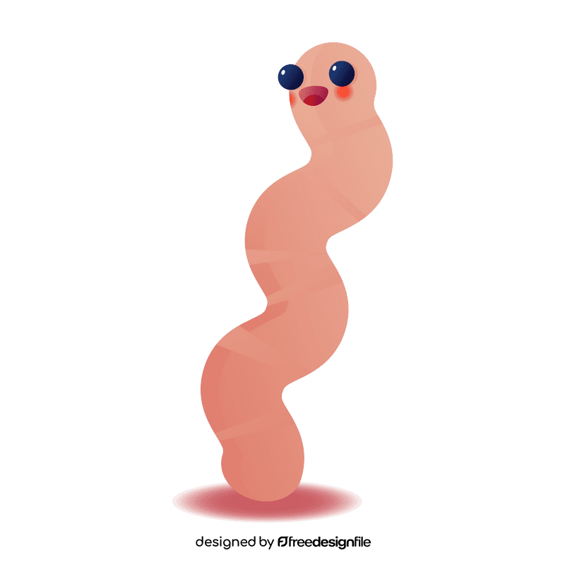 Cute earthworm clipart