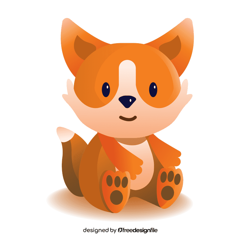 Cute fox clipart