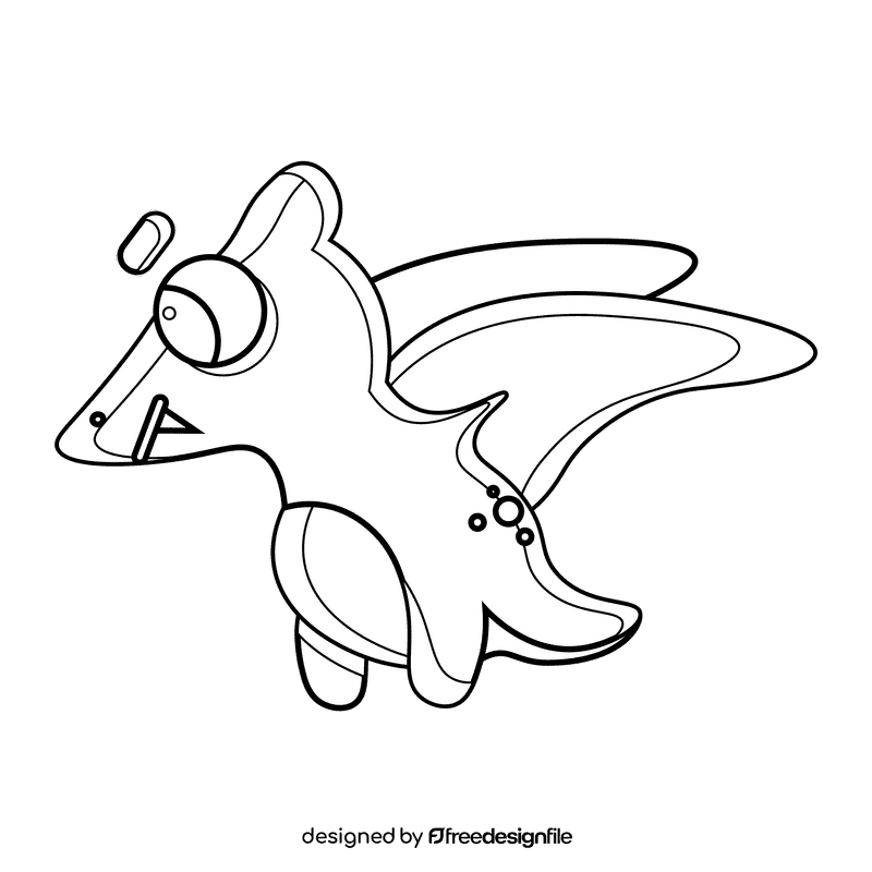 Dinosaur black and white clipart