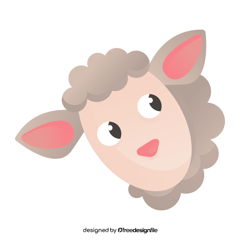 Cute farm sheep clipart
