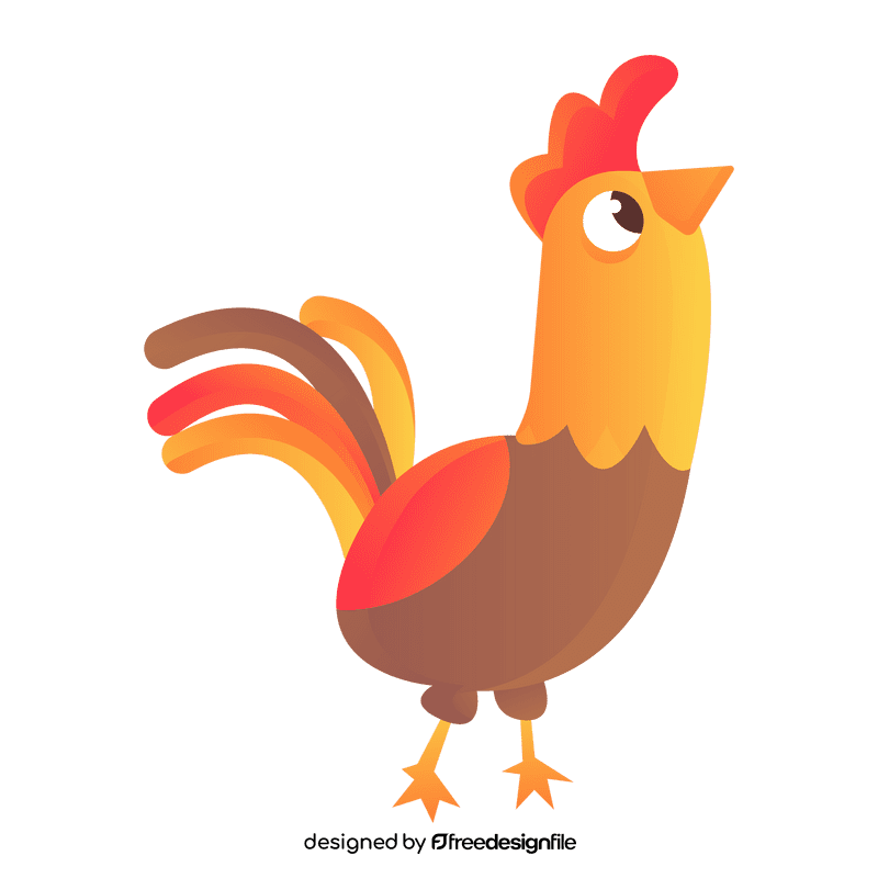 Cute farm hen clipart