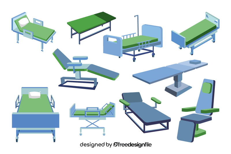 Hospital bed vector