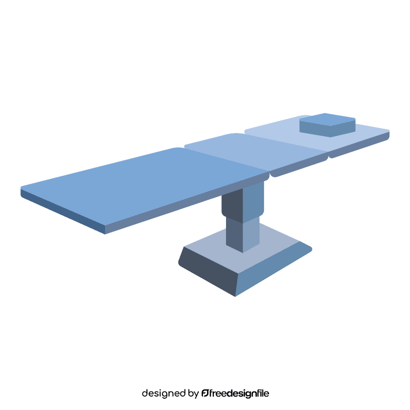 Hospital bed massage and chiropractic table clipart