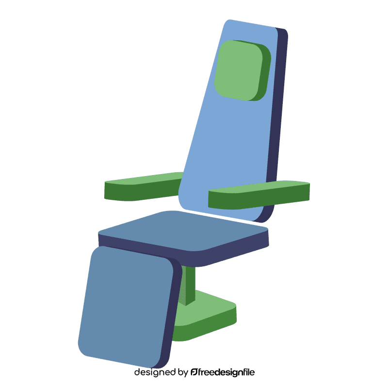 Hospital bed medical 3 section couch clipart