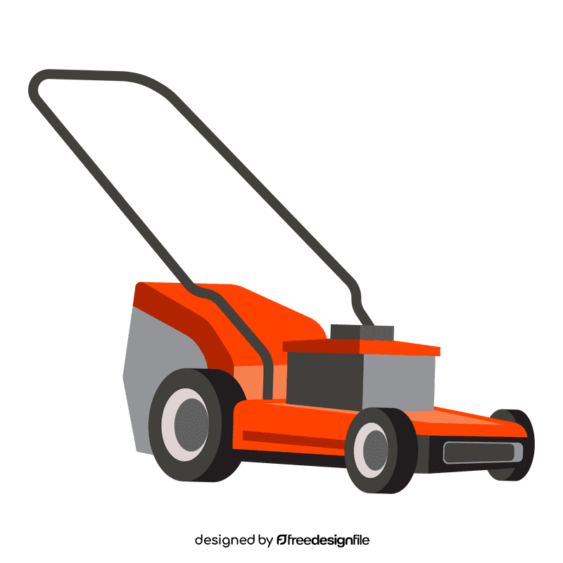 Lawn mower grass collector clipart