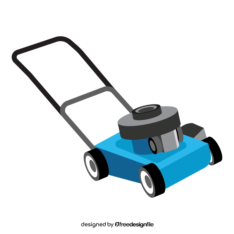 Lawn mower rotor blue clipart
