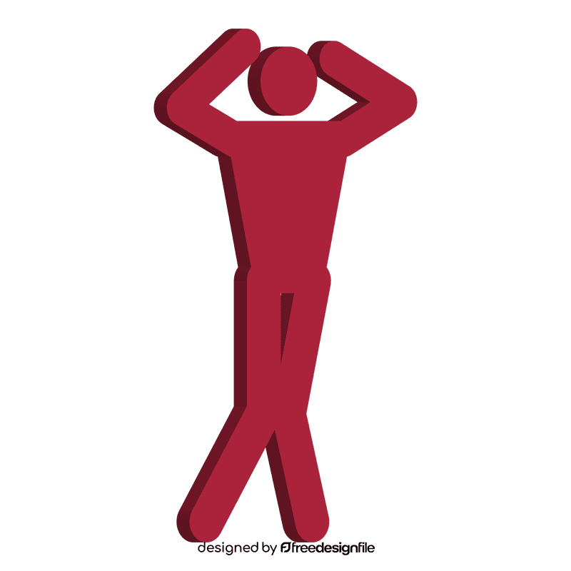 Stickman fright clipart