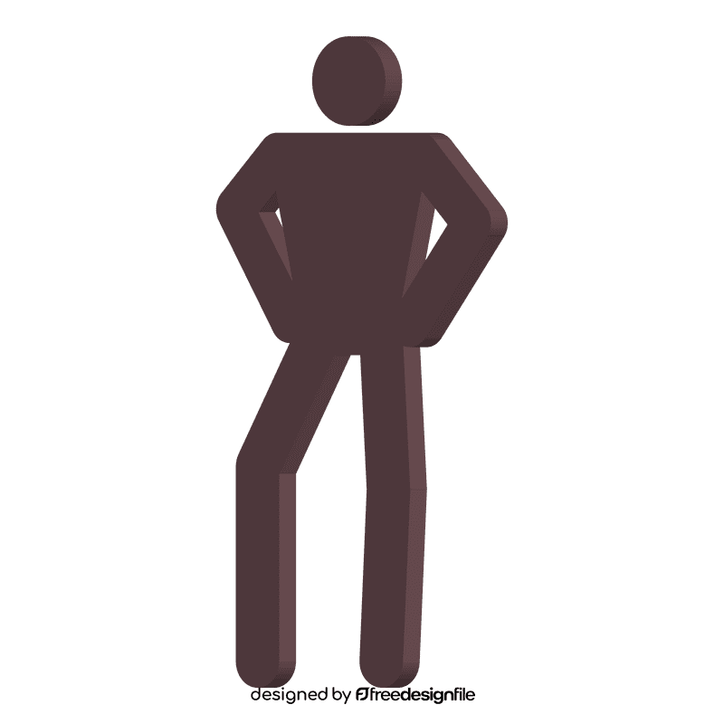 Stickman posing clipart