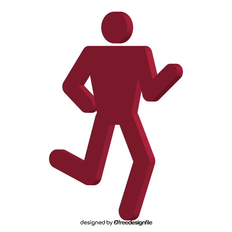 Stickman run clipart