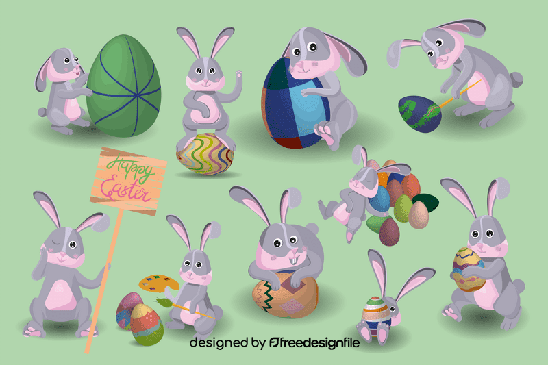 Easter bunny vector