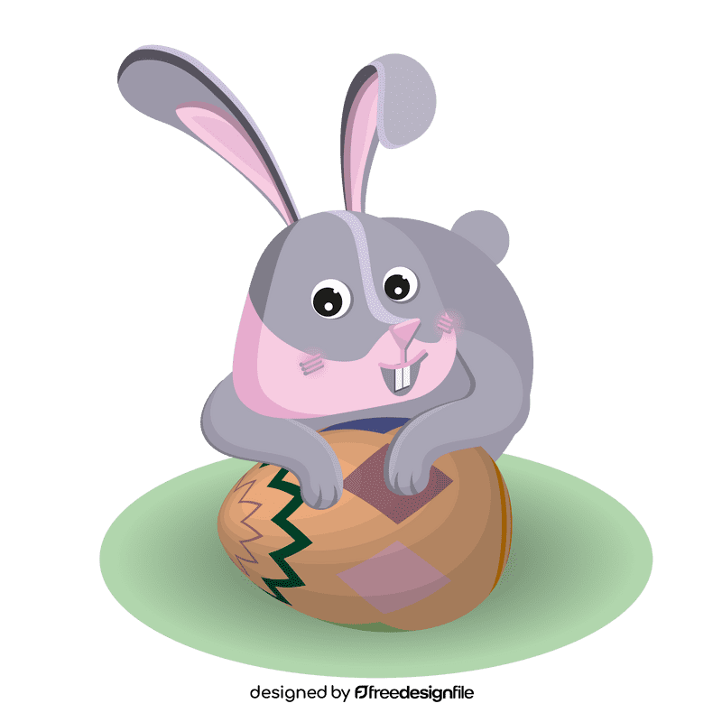 Easter bunny smiling clipart