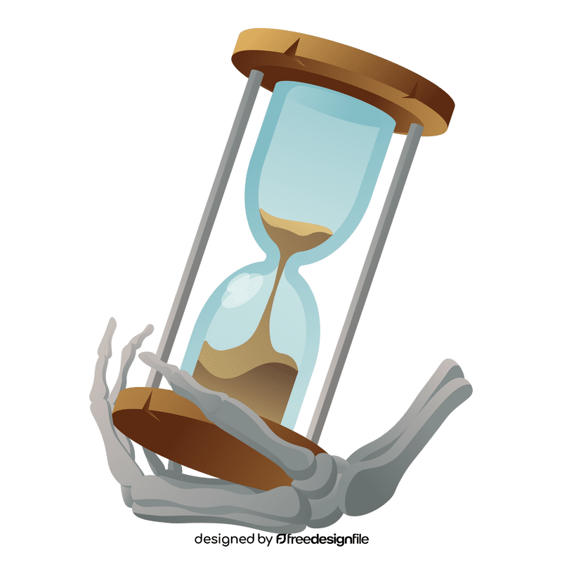 Grim reaper hourglass clipart