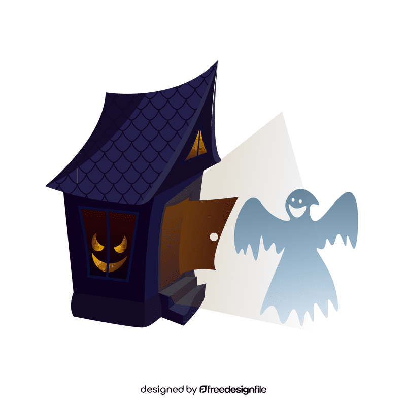 Little haunted house clipart