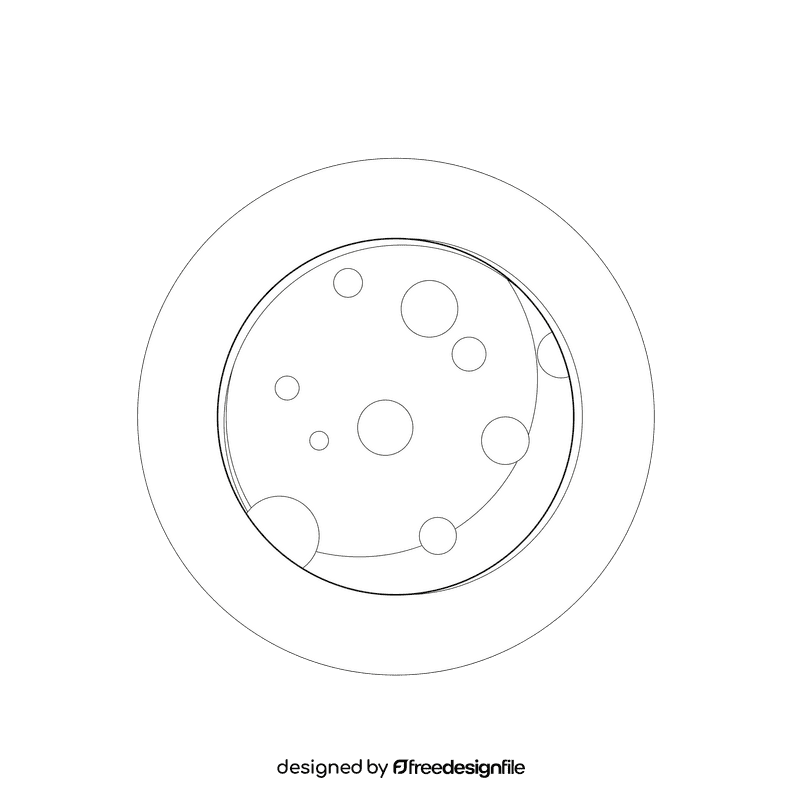 Moon black and white clipart