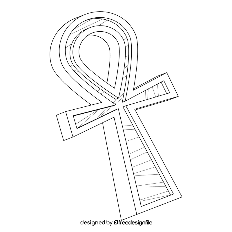 Mummy cross black and white clipart
